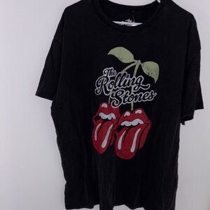 Rolling Stones Black Graphic women’s T-Shirt iconic logo size XL nwt